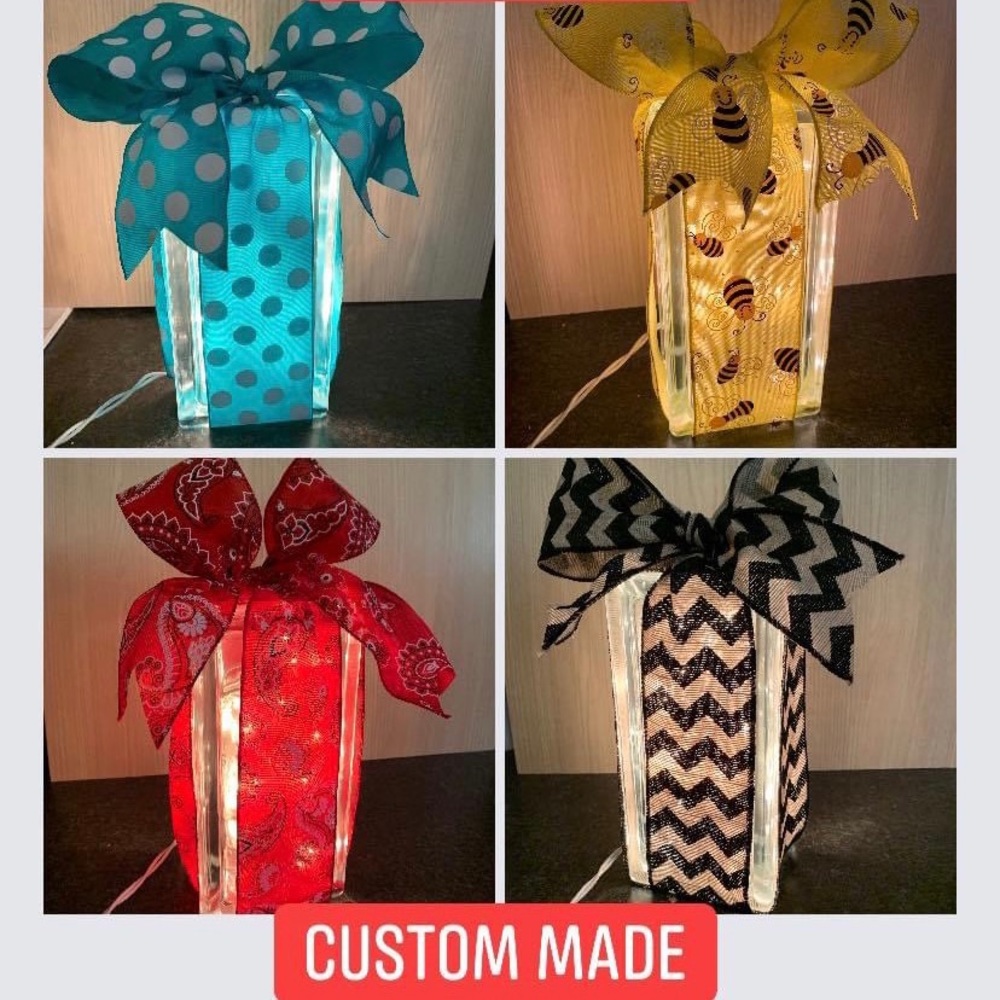 Custom Made lighted glass block (multiple designs)